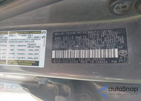 2008 Toyota Corolla S из США, поврежденный, VIN 2T1BR32E88C927418